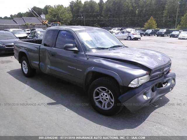 1B7GL32XX2S555613 - 2002 DODGE DAKOTA SPORT/RT GRAY photo 1