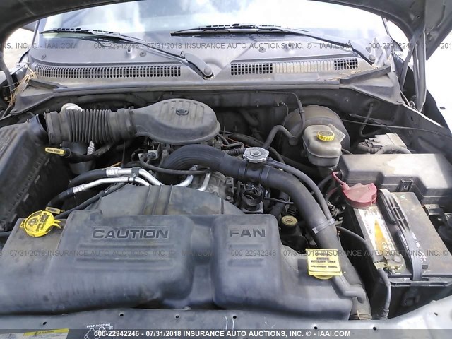 1B7GL32XX2S555613 - 2002 DODGE DAKOTA SPORT/RT GRAY photo 10