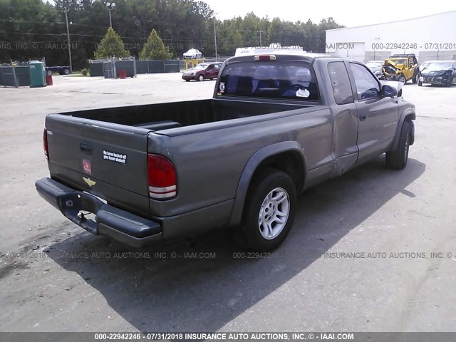 1B7GL32XX2S555613 - 2002 DODGE DAKOTA SPORT/RT GRAY photo 4