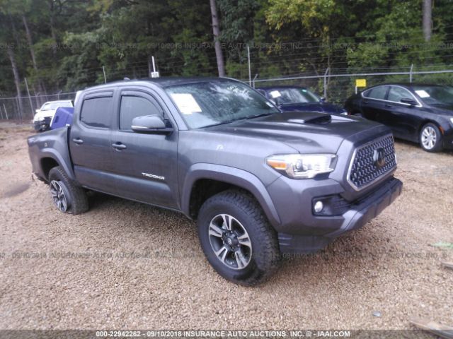 3TMCZ5AN4JM125396 - 2018 TOYOTA TACOMA DBL CAB/SR/TRDSPT/OR/PRO ნაცრისფერი ფოტო 1