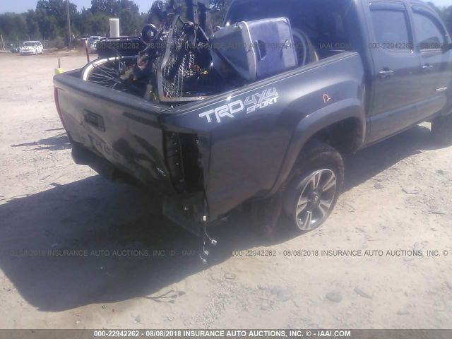 3TMCZ5AN4JM125396 - 2018 TOYOTA TACOMA DBL CAB/SR/TRDSPT/OR/PRO ნაცრისფერი ფოტო 6