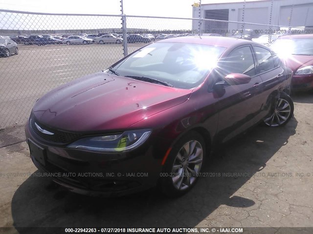 1C3CCCBB2GN181849 - 2016 CHRYSLER 200 S MAROON photo 2