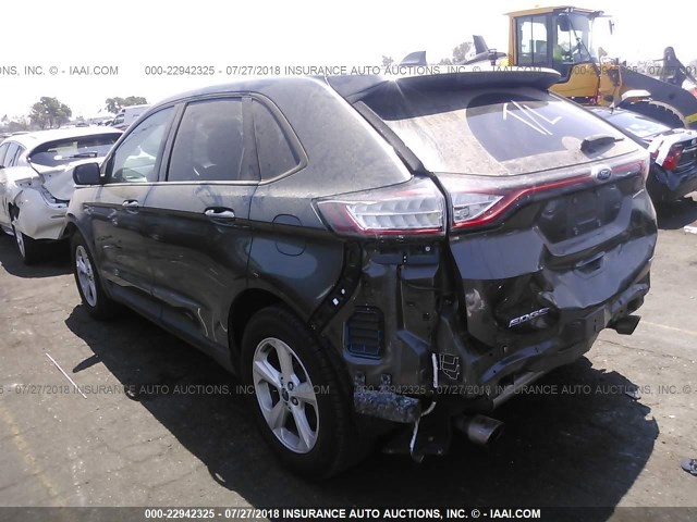 2FMPK3G97GBC52833 - 2016 FORD EDGE SE GRAY photo 3