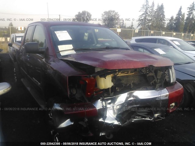 1N6BA0EC2EN520331 - 2014 NISSAN TITAN S/SV/SL/PRO-4X წითელი ფოტო 1