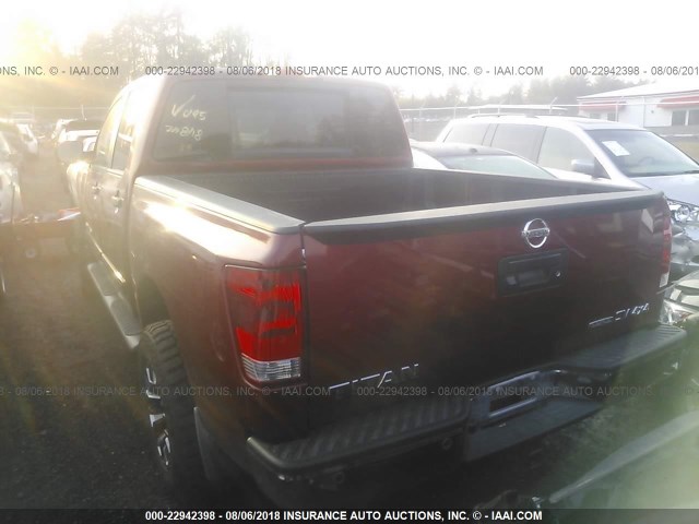 1N6BA0EC2EN520331 - 2014 NISSAN TITAN S/SV/SL/PRO-4X წითელი ფოტო 3