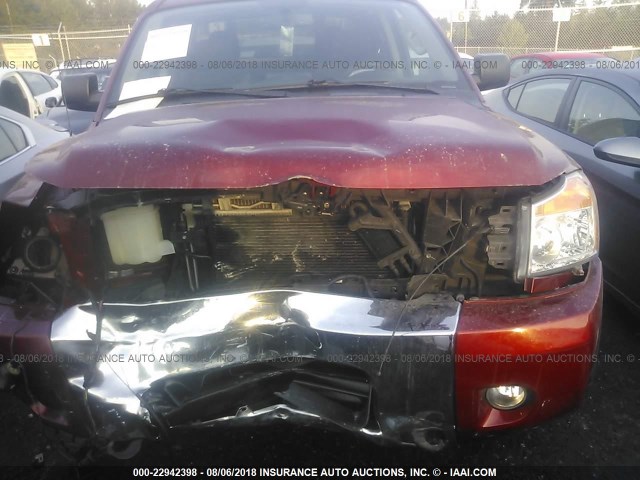 1N6BA0EC2EN520331 - 2014 NISSAN TITAN S/SV/SL/PRO-4X წითელი ფოტო 6