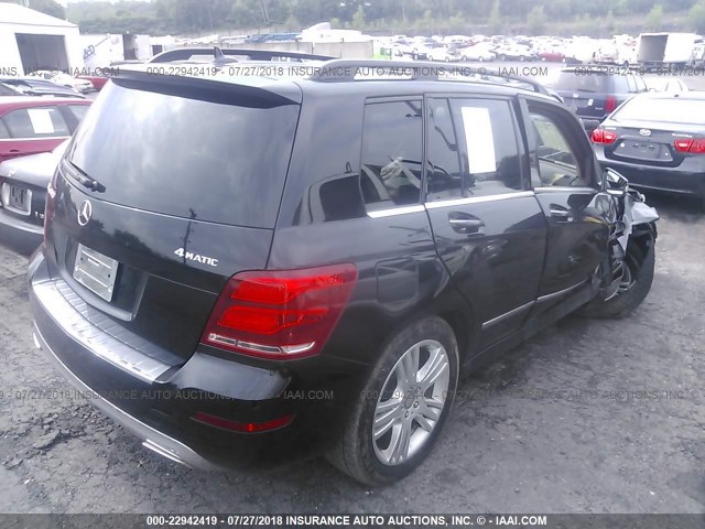 WDCGG8JB8FG352634 - 2015 MERCEDES-BENZ GLK 350 4MATIC BLACK photo 4