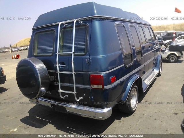 1GBEG25K2M7127454 - 1991 CHEVROLET G20 BLUE photo 4