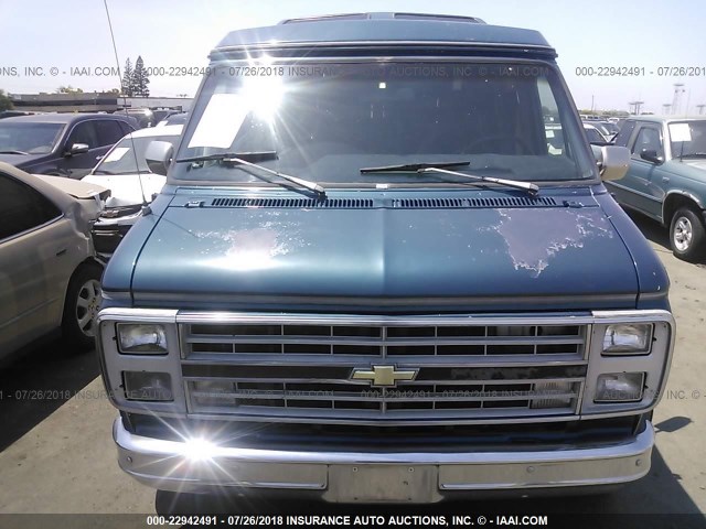 1GBEG25K2M7127454 - 1991 CHEVROLET G20 BLUE photo 6