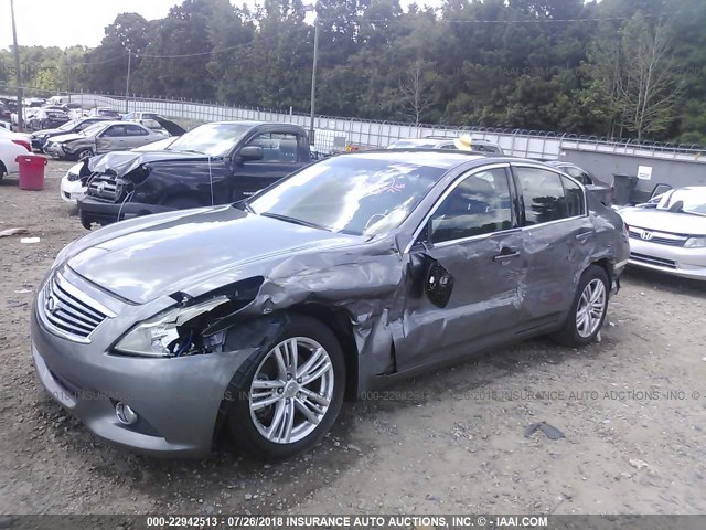 JN1CV6AP5BM501526 - 2011 INFINITI G37 SPORT GRAY photo 2