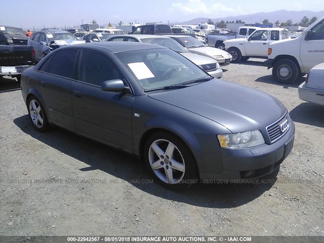 WAUJC68EX4A203635 - 2004 AUDI A4 1.8T GRAY photo 1