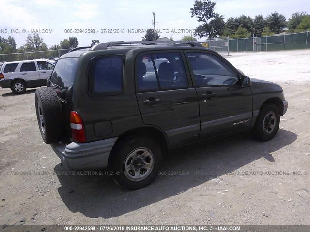 2CNBE13C416945284 - 2001 CHEVROLET TRACKER GREEN photo 4