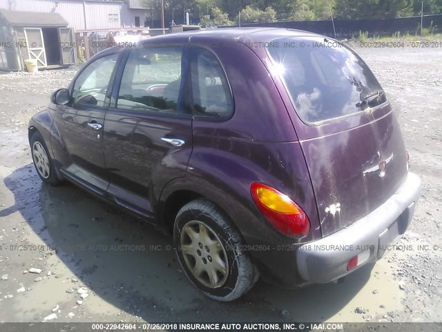 3C4FY48B32T319897 - 2002 CHRYSLER PT CRUISER CLASSIC BURGUNDY photo 3