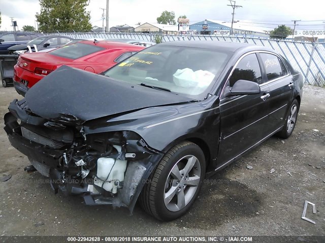 1G1ZC5E05CF200662 - 2012 CHEVROLET MALIBU 1LT BLACK photo 2