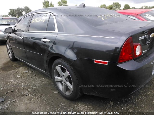 1G1ZC5E05CF200662 - 2012 CHEVROLET MALIBU 1LT BLACK photo 3