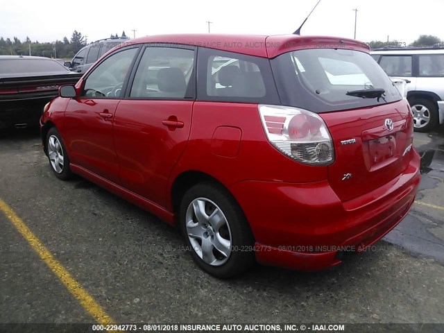 2T1KR32E85C455071 - 2005 TOYOTA COROLLA MATRIX XR RED photo 3