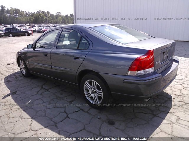 YV1RS592262526320 - 2006 VOLVO S60 2.5T GRAY photo 3