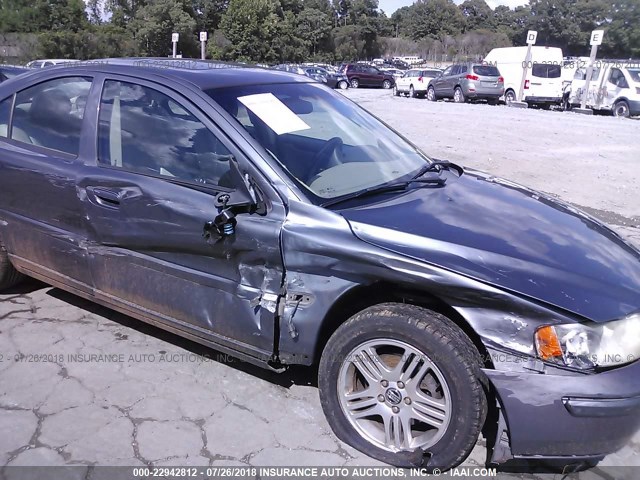 YV1RS592262526320 - 2006 VOLVO S60 2.5T GRAY photo 6