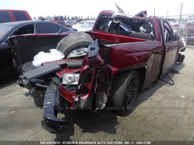 1GCNCREC0FZ175986 - 2015 CHEVROLET SILVERADO C1500 LT RED photo 4