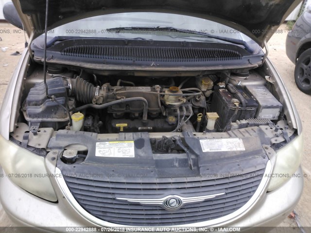 2C8GP64L92R797664 - 2002 CHRYSLER TOWN & COUNTRY LIMITED GOLD photo 10
