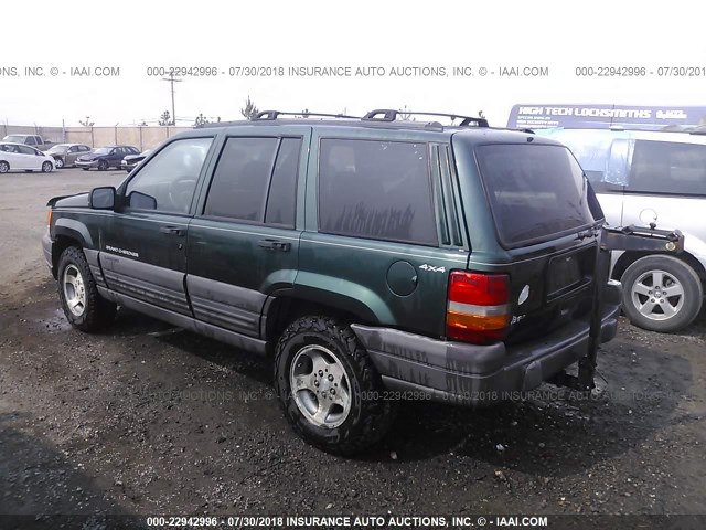 1J4GZ58S9VC534881 - 1997 JEEP GRAND CHEROKEE LAREDO/TSI GREEN photo 3