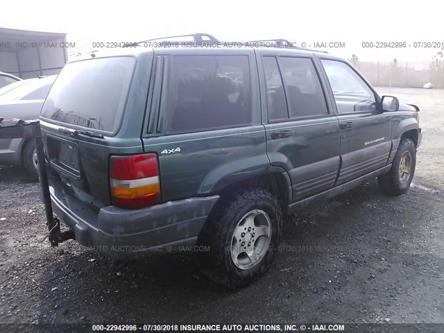 1J4GZ58S9VC534881 - 1997 JEEP GRAND CHEROKEE LAREDO/TSI GREEN photo 4