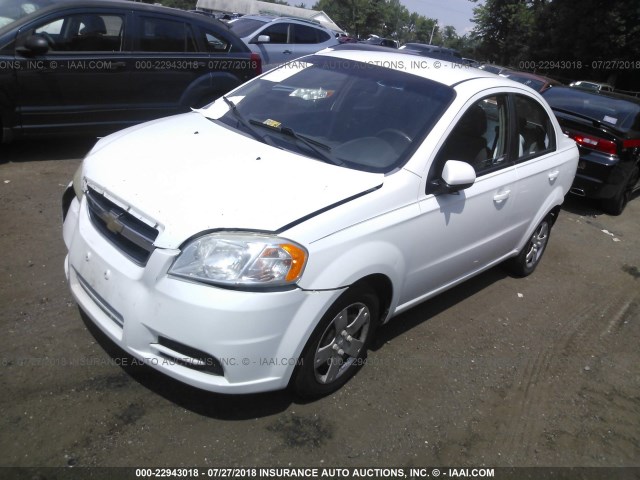 KL1TD5DE8BB128361 - 2011 CHEVROLET AVEO LS/LT WHITE photo 2