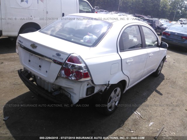 KL1TD5DE8BB128361 - 2011 CHEVROLET AVEO LS/LT WHITE photo 4