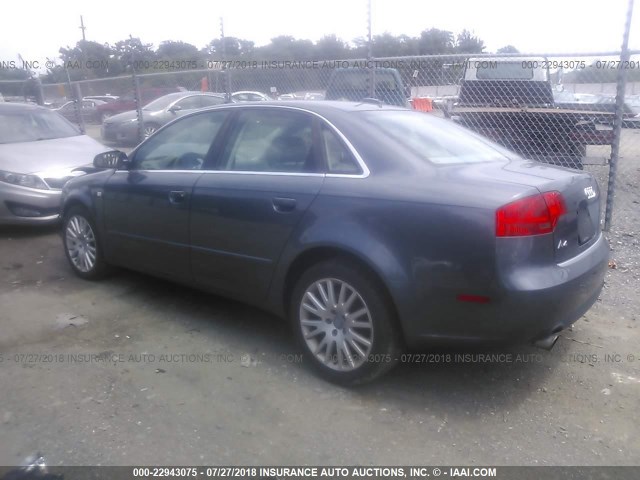 WAUDF78E06A260231 - 2006 AUDI A4 2.0T QUATTRO GRAY photo 3