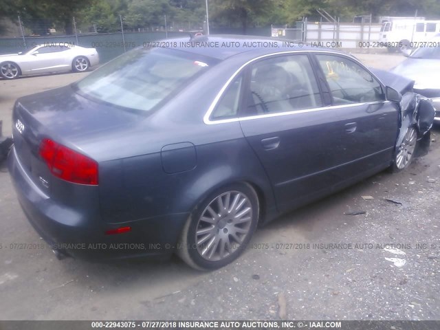 WAUDF78E06A260231 - 2006 AUDI A4 2.0T QUATTRO GRAY photo 4