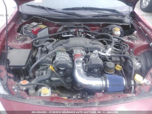 JF1ZNAA10D2721831 - 2013 TOYOTA SCION FR-S RED photo 10