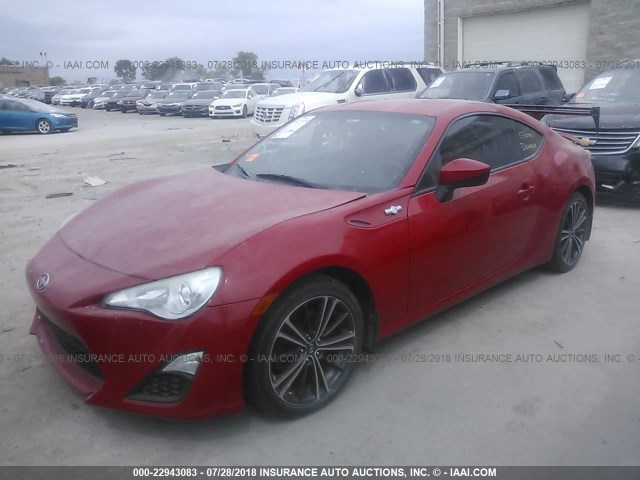 JF1ZNAA10D2721831 - 2013 TOYOTA SCION FR-S RED photo 2