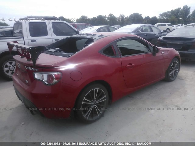 JF1ZNAA10D2721831 - 2013 TOYOTA SCION FR-S RED photo 4