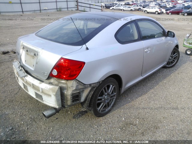 JTKDE167X70167529 - 2007 TOYOTA SCION TC 银色 照片 4