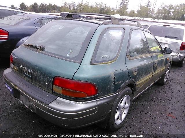 JF1GF4853WH804765 - 1998 SUBARU IMPREZA OUTBACK GREEN photo 4