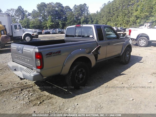 1N6ED26Y54C414721 - 2004 NISSAN FRONTIER KING CAB XE V6 GRAY photo 4