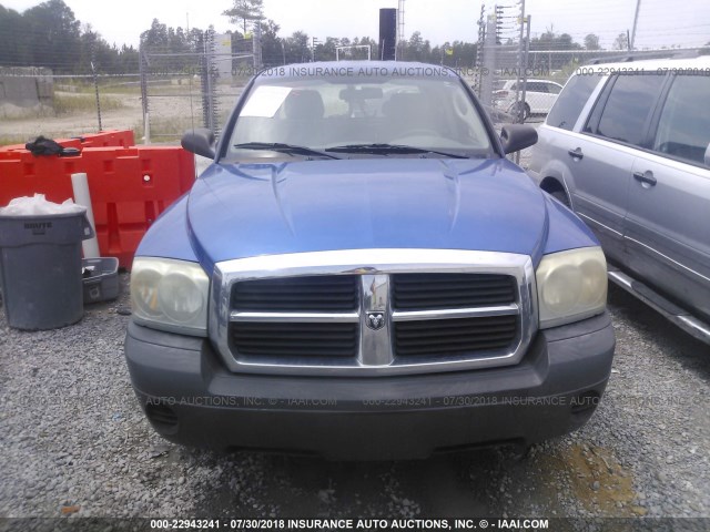 1D7HE28K57S248304 - 2007 DODGE DAKOTA QUAD/ST BLUE photo 6