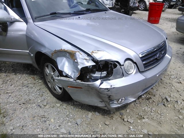 KNAGD126X65464187 - 2006 KIA OPTIMA LX/EX SILVER photo 6