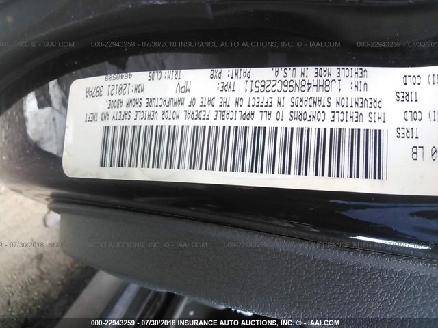 1J8HH48N96C226511 - 2006 JEEP COMMANDER 黑色 照片 9