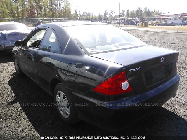 1HGEM21144L044599 - 2004 HONDA CIVIC DX VP BLACK photo 3