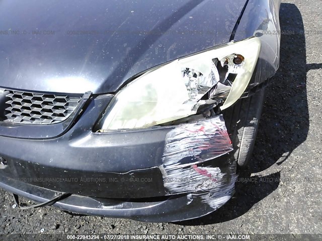 1HGEM21144L044599 - 2004 HONDA CIVIC DX VP BLACK photo 6