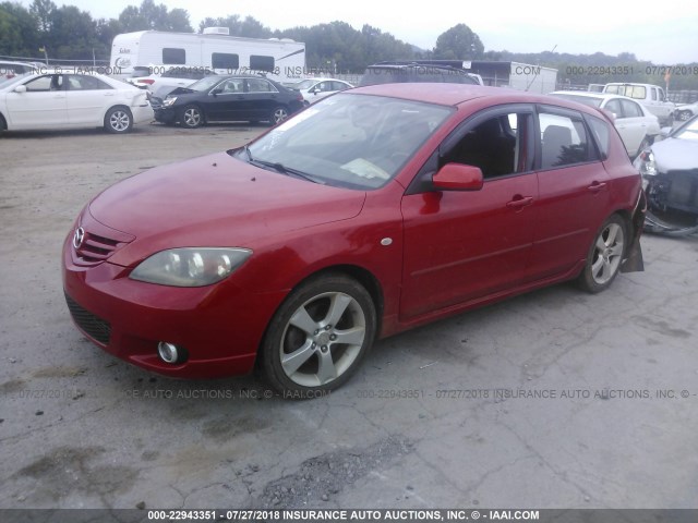 JM1BK143041137243 - 2004 MAZDA 3 HATCHBACK RED photo 2