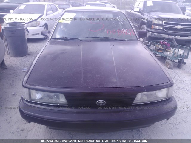 4T1SV21E0MU386283 - 1991 TOYOTA CAMRY DLX MAROON photo 6