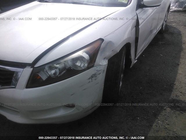 1HGCP36839A037477 - 2009 HONDA ACCORD EXL WHITE photo 6