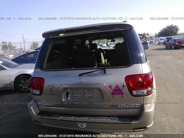 5TDBT48A95S236204 - 2005 TOYOTA SEQUOIA LIMITED GOLD photo 6