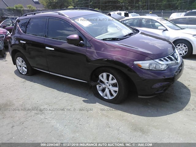 JN8AZ1MU4DW203171 - 2013 NISSAN MURANO S/SL/LE PURPLE photo 6