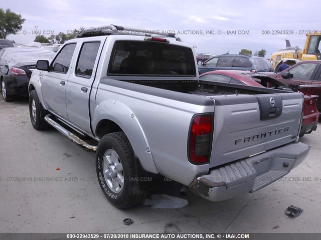 1N6MD27Y94C417020 - 2004 NISSAN FRONTIER CREW CAB SC SILVER photo 3