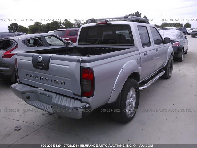 1N6MD27Y94C417020 - 2004 NISSAN FRONTIER CREW CAB SC SILVER photo 4