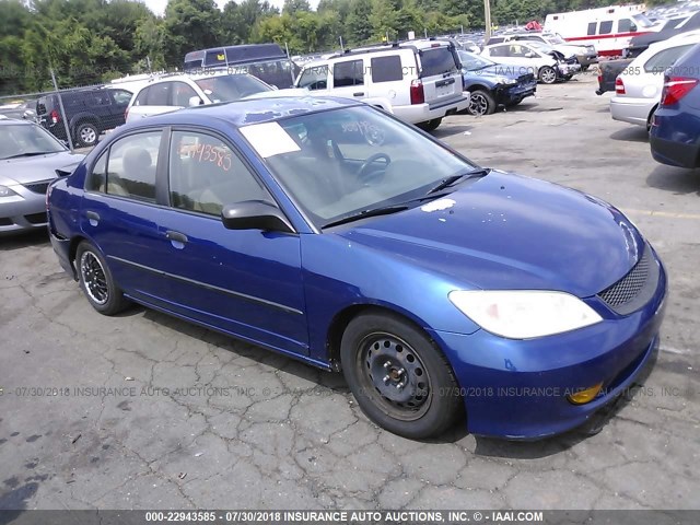 2HGES16395H512111 - 2005 HONDA CIVIC DX VP BLUE photo 1