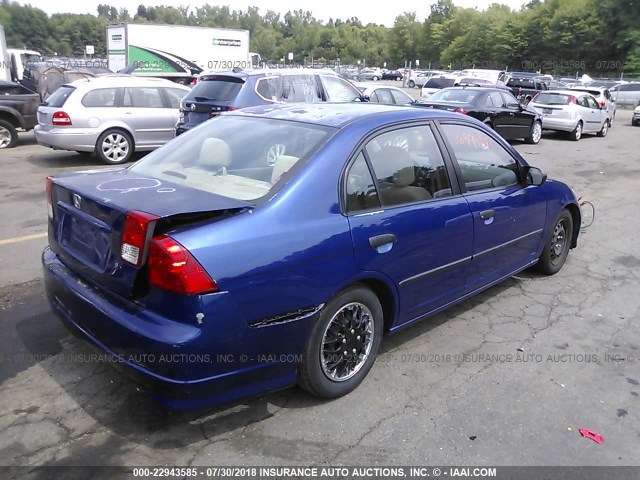 2HGES16395H512111 - 2005 HONDA CIVIC DX VP 蓝色 照片 4